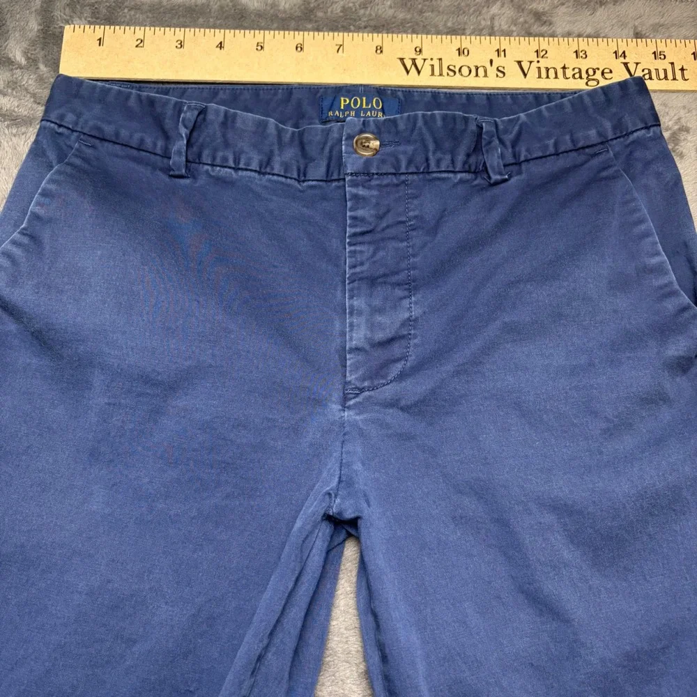 Polo Ralph Lauren Pants Kids 18 Navy Blue Chino Slim Fit Stretch Cotton 30W 29L
